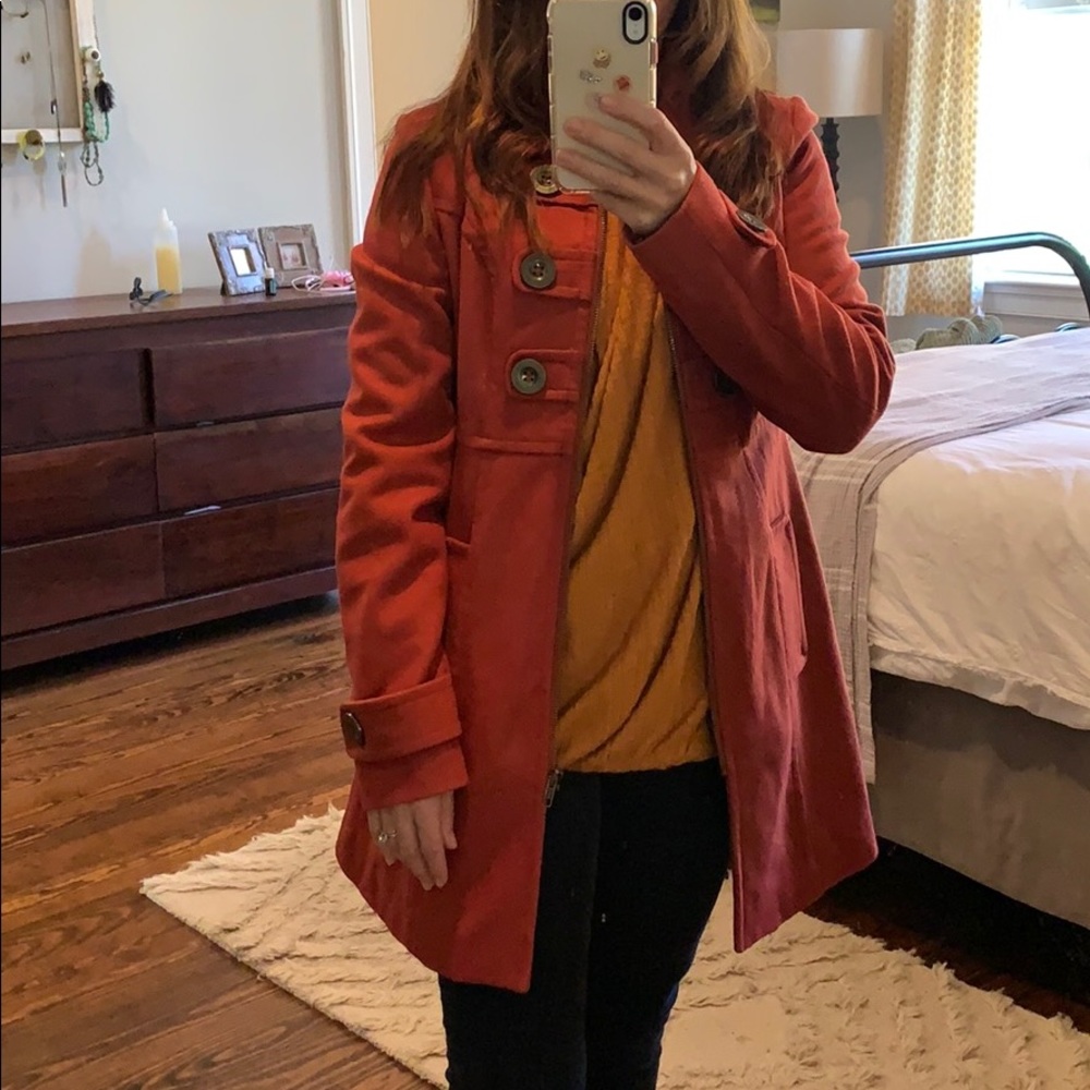 Burnt Orange pea coat